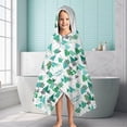 thumbnail image 6 of Green Christmas Tree and Text Pattern Hooded Bath Towel，60"x35" for Ages 3 To 12 Kids, Quick Dry Lightweight Soft Microfiber Hood Beach Towel Cover Up for Kids, 6 of 7