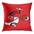 thumbnail image 1 of BOSDECO Table Red Abstract Badge Balance Black Border Circle Pillow Case Pillow Cover 16x16 inch, 1 of 1