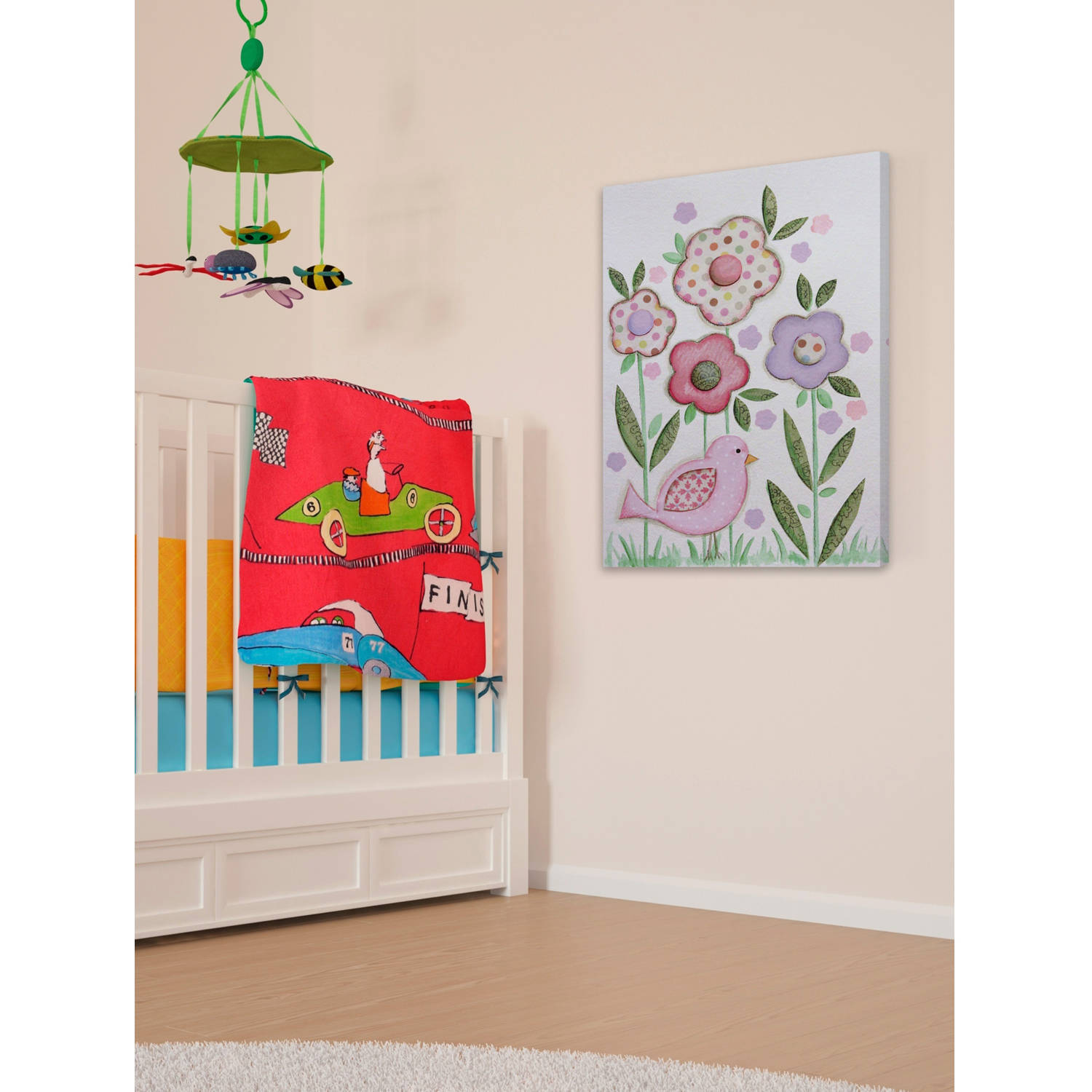 Marmont Hill "Collage Flowers" by Reesa Qualia Painting Print on Wrapped Canvas