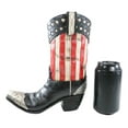 thumbnail image 5 of Rustic Western American Flag Old Faithful Patriotic Cowboy Boot Floral Vase, 5 of 7