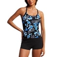 thumbnail image 2 of VBTAPA Tankini Maillots de Bain pour Femmes Maillots de Bain Rétro Deux Pièces Vêtements de Natation Modestes Débardeurs de Sport avec Culottes Garçonnes Vente de Liquidation Multicolore G, 2 of 6
