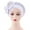 White, variant on Travelwant African Turban Cap Flower Pattern Headwrap Elastic Knot Pre-Tied Bonnet Beanie Hat for Women