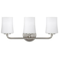 Feiss VS23603SN Jennie 21.25" 3-Light White Opal Bath Vanity in Satin Nickel