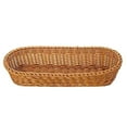 thumbnail image 1 of [Hotiary] Woven Basket Bread Tray,Poly-Wicker Bread Basket,Long Woven Tabletop Food Serving Basket,Fruit Cosmetic Storage Basket,Bathroom Storage Kitchen Organizer,1pcs,14.17"*5.51"*3.15", 1 of 6