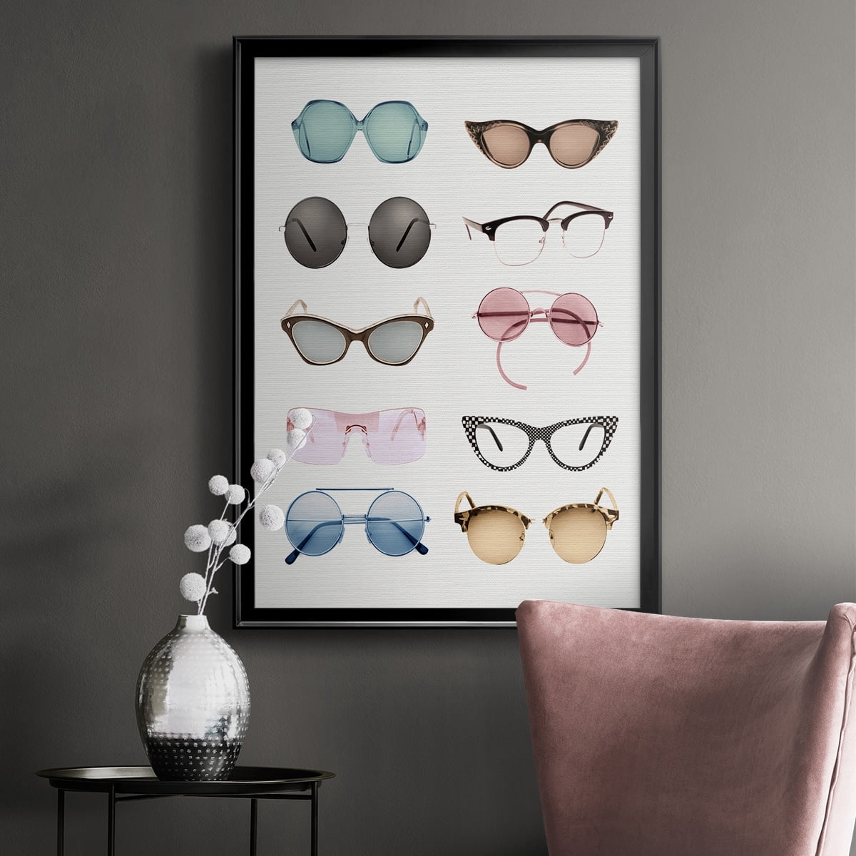 Vintage Glasses II Premium Classic Framed Print - Ready to Hang