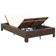 thumbnail image 2 of vidaXL 2-Person Sunbed with Cushion Brown Poly Rattan, 2 of 5