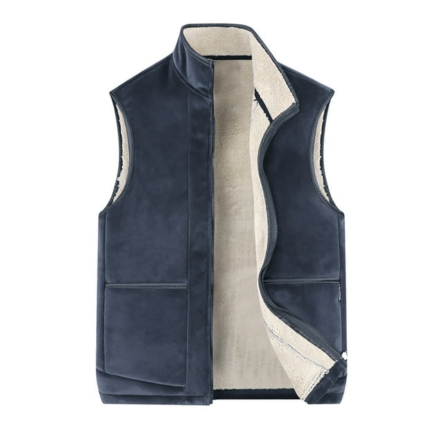 Men's Fleece Vest Outdoor Sleevess Jackets Polar Soft Vest With Zip
