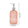 thumbnail image 4 of Unique Bargains 1 Pc Durable Vertical Stripes Soap Dispenser 13.53oz Orange Silver Tone, 4 of 6