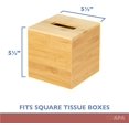 thumbnail image 2 of Ilyapa Bamboo Tissue Box Cover Square - Rustic Farmhouse Tissue Holder, 2 of 6