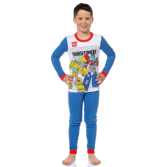 Transformers Boys' Optimus Prime Bumblebee Characters Logo Sleep Pajama Set