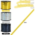 Curling Ribbon For String 3 Pack 100 Yards Gold Silver Black Curling Crimped Glitter Ribbon ...