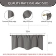 thumbnail image 5 of Howarmer Solid Color Polyester Valance Curtains with Rod Pocket ( Light Gray ), 5 of 6