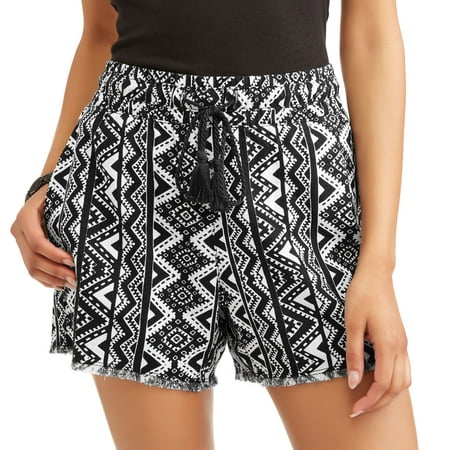 Time and Tru - e Women's Linen Shorts with Drawstring Waist - Walmart.com