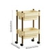 thumbnail image 3 of Organizador de zapatos para el hogar, sala de estar, con carrito con ruedas, estante de almacenamiento para cocina, clasificación de artículos para refrigerios, gabinete de almacenamiento de gran capa, 3 of 6