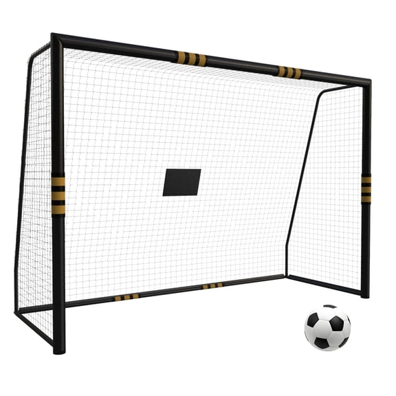 Gaderth Backyard Soccer Goal 8x5 FT, Steel Soccer Goal. Heavy Duty Metal Frame Soccer Net, Anti-Collision Pearl Foam, Soccer net Weatherproof Foam Padded Goal Post