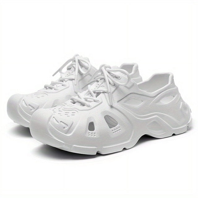 Men's Breathable Lace Up Cut Out Clog Sneakers with Assorted Colors Shoes for Men Boys