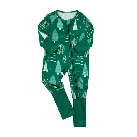 

Pybcvrrd Family Matching Clothes Christmas Sleepwear Christmas Tree Print Long-Sleeved Tops Trousers