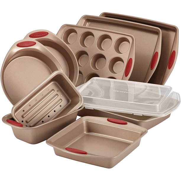 Rachael Ray 52410 Cucina Nonstick Bakeware Set with Baking Pans, Baking