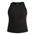 thumbnail image 2 of Time and Tru Women's High Neck Ribbed Tank Top, Sizes XS-XXXL, 2 of 5