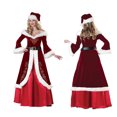thumbnail image 3 of Disfraz de Papá Noel clásico de lujo para Navidad, disfraz de Papá Noel para fiesta de Navidad, vestido rojo para mujer, vestido de reina de Navidad para fiesta de carnaval, 3 of 5
