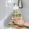 thumbnail image 2 of ZIATUBLES Rustic Floral Hanging Hand Dry Towels Washable Hanging Kitchen Dish Towel Fast Drying Hand Towels for Bathroom Lightweight Kitchen Towel Hangs Elastic Tie Dish Towels, 2 of 7