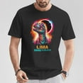 thumbnail image 2 of Lima Ohio Total Solar Eclipse 2024 T-Rex Dinosaur Colorful T-Shirt – Fun and Vibrant Celestial Event Graphic Tee for Men Women Kids, Featuring Colorful T-Rex and April 8, 2 of 3