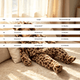 thumbnail image 4 of Otqutp Baby Leopard Hooded Jumpsuit Zipper Footed Romper Sherpa Plush Long Sleeve Bodysuits Infant Flannel Crawling Suit, 4 of 8