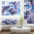 thumbnail image 1 of Purple and Blue Symmetrical Fractal Flower - Floral Canvas Art Print, 1 of 3
