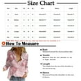 thumbnail image 3 of Tie Dye Print Tops for Women Deep V Neck Button Top Casual Long Sleeve Tops Airplane Print Top Loose Shirt Top Blouse, 3 of 5
