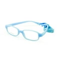thumbnail image 1 of Gafas para niños y niñas, montura de gafas ópticas con correa, tamaño 49-16,6-8 años sin tornillo, gafas flexibles de una pieza para niños con cordón, 1 of 5