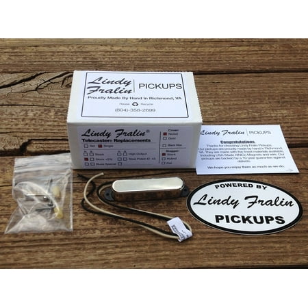 Lindy Fralin Tele Stock + 2% Neck Pickup Chrome Cover Fender