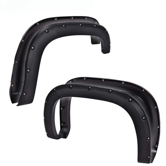 Fit For GMC Sierra 2007-2014 Pocket Rivet Textured Offroad Fender Flares 4PCS