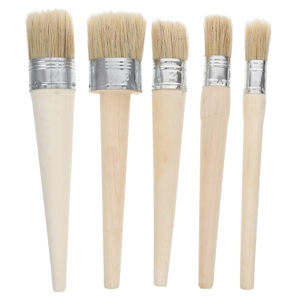 5 pinceles redondos para pintar con tiza, cera y decoración Ideales para manualidades y manualidades