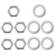 thumbnail image 2 of Paquete de 5 tuercas de conector de guitarra eléctrica Yuyangstore Arandelas de 9 Plata, 2 of 7