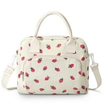 Gynky Insulated Lunch Bag Women Men Large Reusable Cute Lunch Bags Leakproof Portable Cooler Tote Bags for Work Picnic, Beige