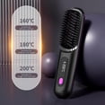 thumbnail image 3 of Hulmay Gobrush Pro, Cordless Hair Straightener Brush, 3 Temperature Settings, Ionic & Ceramic Care, Portable Rechargeable for Frizz-Free Styling, Black, 3 of 8