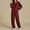 #13Wine, variant on Byworldtasic Womens 2 Picec of Outfit Sets Long Sleeve Round Neck Sweatshirt and Wide-leg Long Pants Set