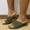 Green, variant on Women's Knit Block Heel Mule Sandals Open Toe Casual Summer Footwear Green 37