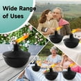 thumbnail image 5 of 6 Pack Metal Table Top Torches,23.5 oz Citronella Torches for Outside,Refillable Flame Light Torch with Wicks and Covers for Party, Garden Decor,DIY, 5 of 9