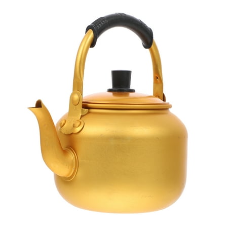 

1pc Household Aluminium Tea Rice Wine Kettle Anti-leak Vinegar Milk Tea Bottle for Home Restaurant (Yellow 1L)