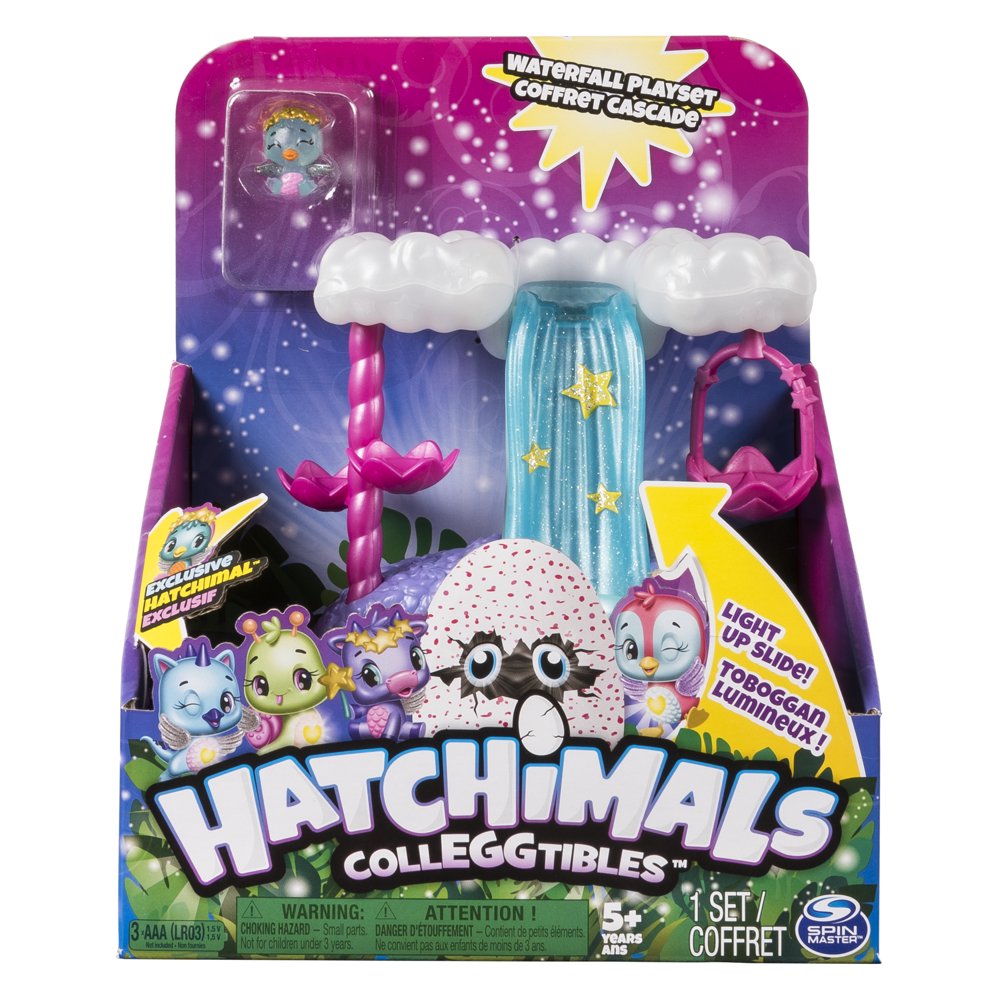 Hatchimals CollEGGtibles, Waterfall Playset with Lights and an Exclusive Season 4 Hatchimals