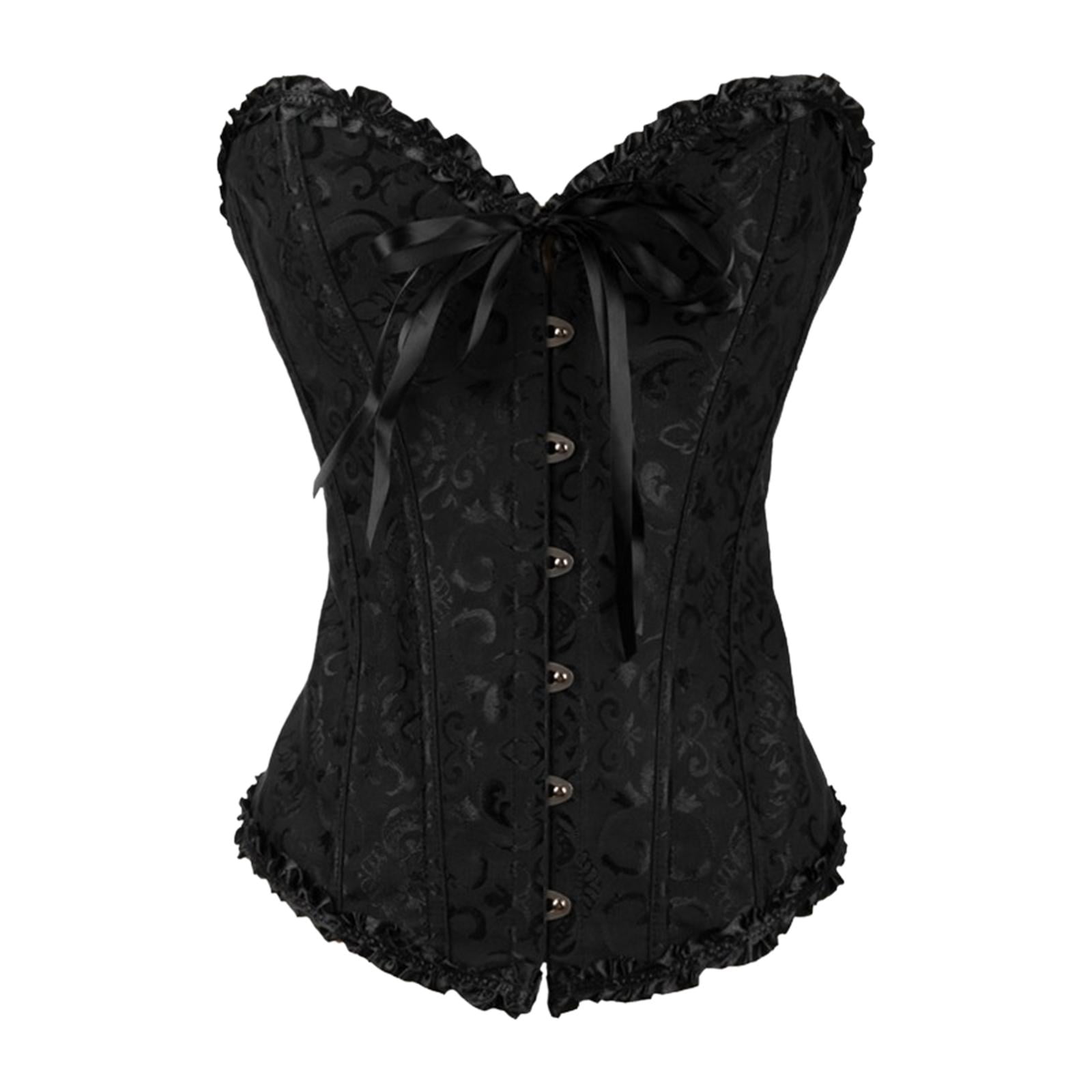 Women Floral Corset Gothic Corsets Camisole Tank Lingeire Lace up