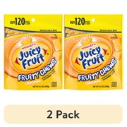 (2 pack) Juicy Fruit Chewing Gum, Value pack - 120 Count Bulk Gum Bag