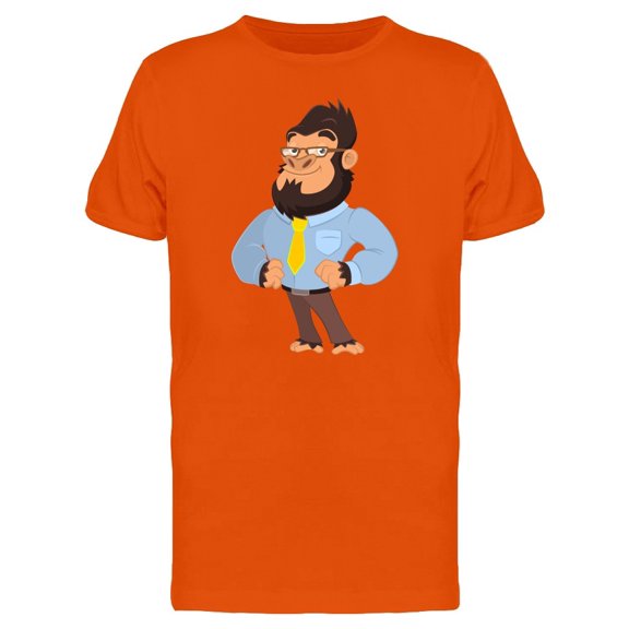 Gorilla Bussiness Man Cartoon Tee Men's -Image by Shutterstock