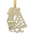 thumbnail image 3 of 14k Yellow Gold Polished Christmas Tree and Santa Charm - 24.9mm, 3 of 6