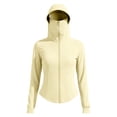 thumbnail image 6 of Vinsonshop Women's UPF 50+ Sun Protection Hoodie Jacket Lightweight Long Sleeve Zip Up Sun Shirt with Face Cover for Hiking Running Outdoor Yellow S, 6 of 6