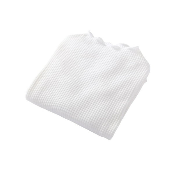Sonducket Top básico para niña, suéter de punto de Color sólido para niños, ropa interior más cálida, ropa de punto y cómoda para niños Prendas para la parte del cuerpo Blanco 110cm Sonducket AP013409-04