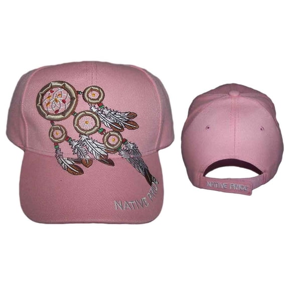 Dream Catcher Native Pride Embroidered Baseball Caps Pink Color -- FREE USA Shipping-- (CapNp678p)