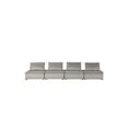 thumbnail image 2 of Benjara Alaya 120 Inch 3 PIece Modular Sofa, Tufted Seating, Gray Velvet Upholstery, 2 of 5