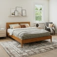 thumbnail image 1 of AFI Aria Lit Plateforme Grand Bas Moderne en Bois Massif, Couleur Caramel Pâle, 1 of 14